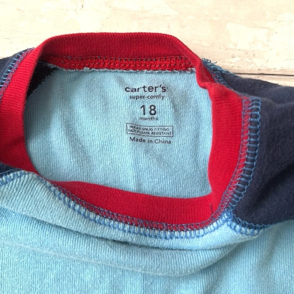 Carters 18m Baby Boy Pajama Set Pjs Pants Long Sleeve Top Kids Pajamas